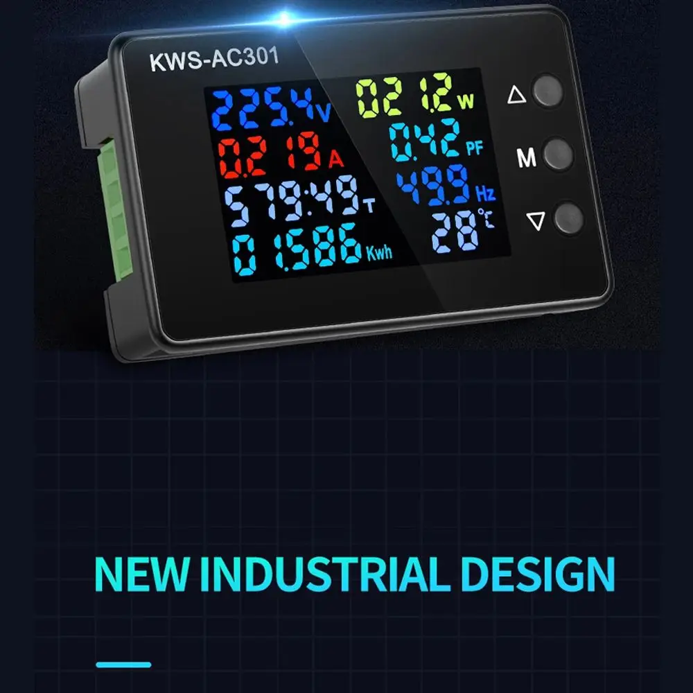 KWS-AC301 Dedicated Chip Power Detector 0-100A Digital Voltmeter Ammeter 8 in 1 Power Energy Meter AC Wattmeter