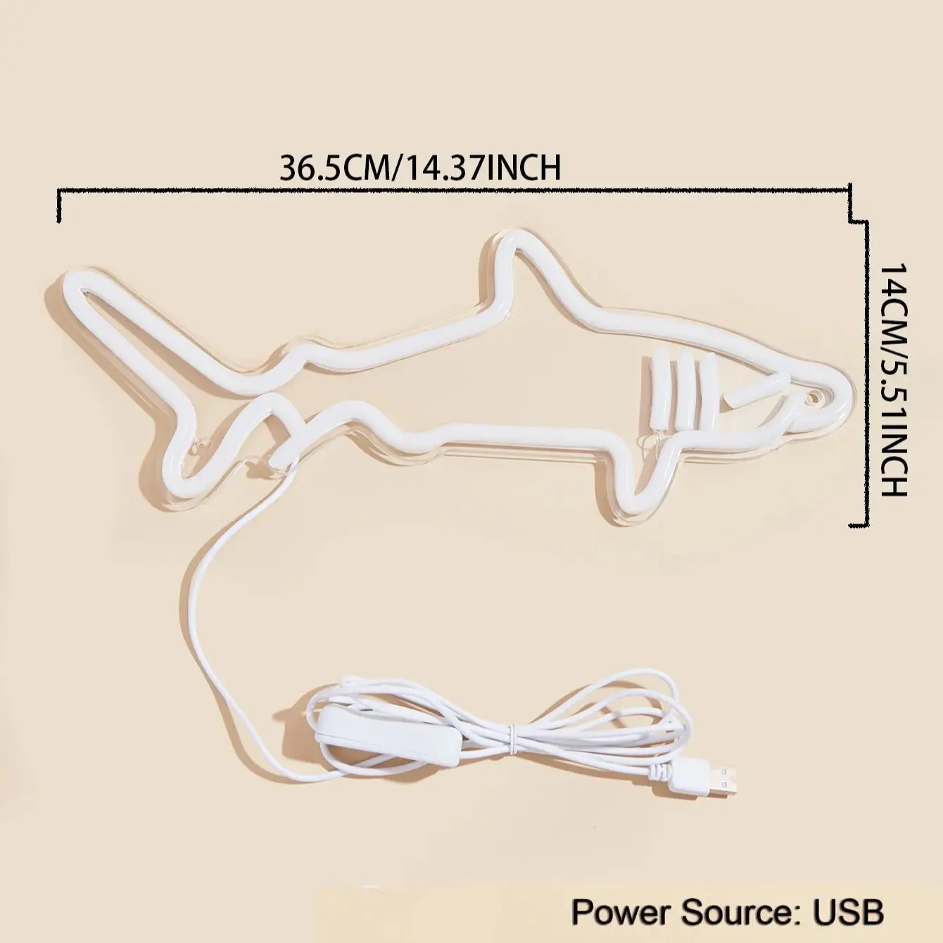 Chi-buy LED 네온 상어 USB 전원 네온 사인 야간 조명 3D 벽 예술 침실 룸 장식 램프 표지판 생일 선물