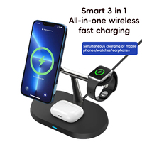 3-in-1 Wireless Charging Stand, for iWatch, iPhone12~16 Series, AirPods Mag-Safe Charging Station for Multiple Devices