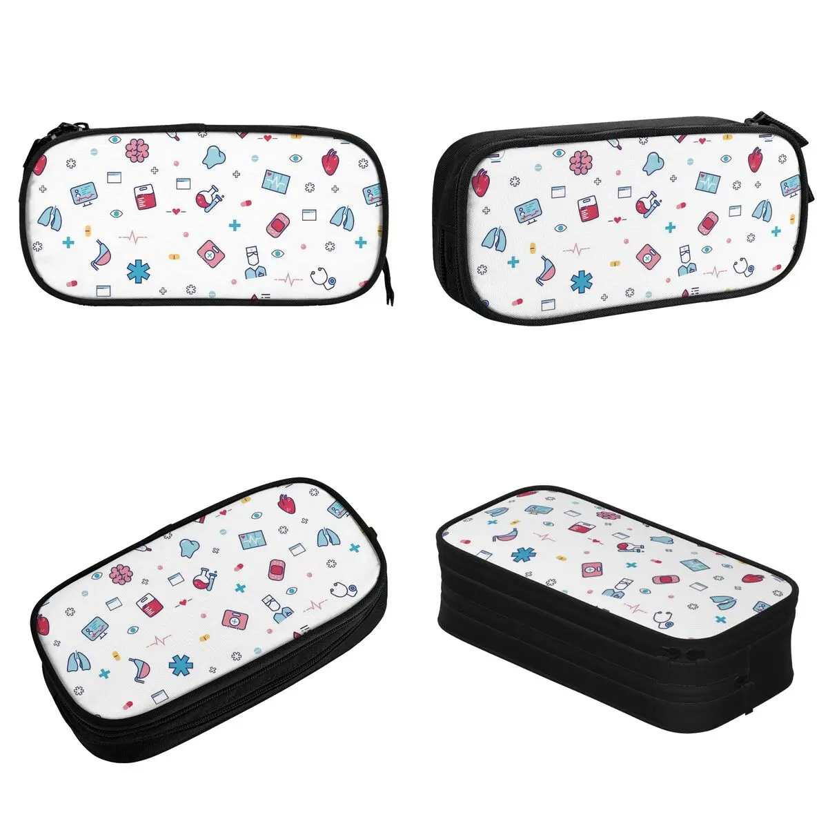 Trousse à crayons de dessin animé pour filles et garçons, grand sac de rangement pour stylos, outils d'infirmière, fournitures scolaires, cadeaux