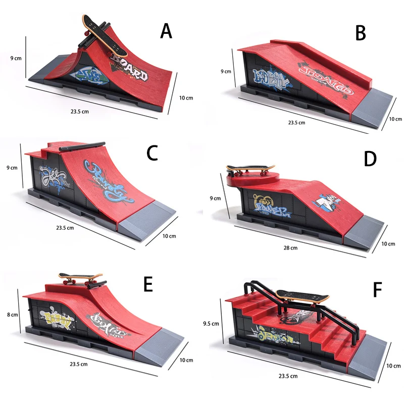 DIY Finger Skateboard Scene Venue Combination Sets Skate Park Ramp Parts Professional Tech Deck Novelty Toys Gift For Kids Child