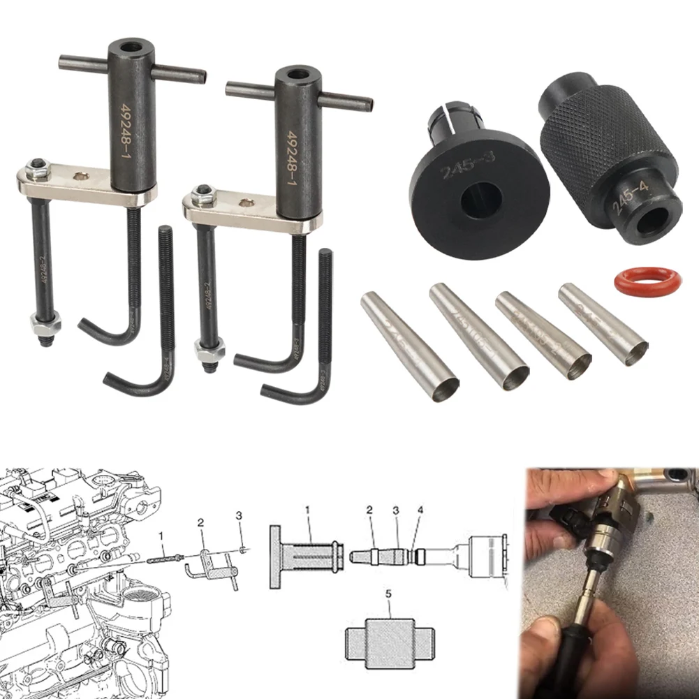 6706 Fuel Injector Rail Assembly Remover Tool & GM245 Fuel Injector Seal Tools #Replace EN-49248 Replacement for GM Engines