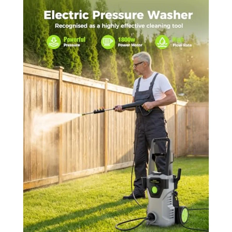 Prure Washer, Power Washers 4800PSI 2.6GPM with 4 Quick Connect Nozzles, High Prure Washer for Cars, Fences, Patios, Decks, Boa