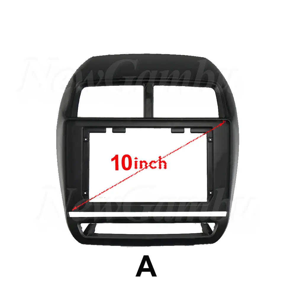 NewGambu 9 Inch OR 10 inch Car Radio FITFor Mitsubishi ASX 1 2016 - 2022 Frame GPS ABS PC Plastic Fascia Dashboard Plane Frame