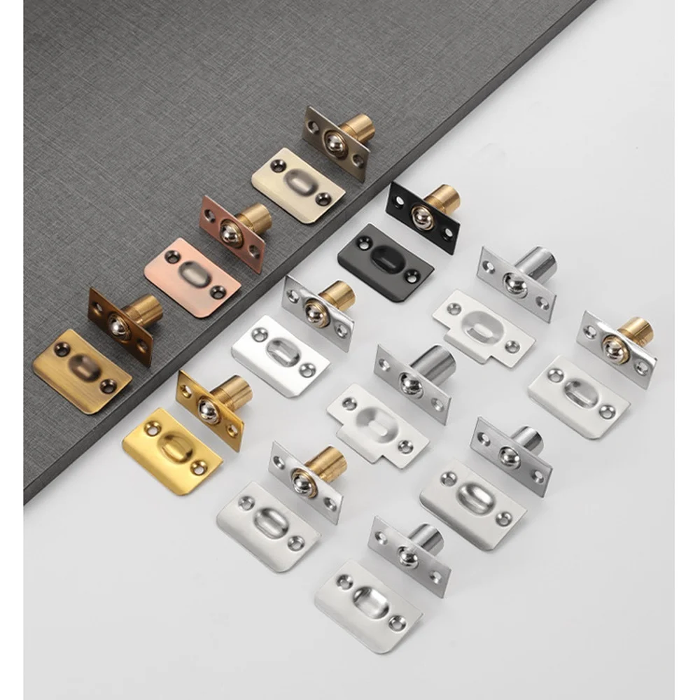 Stainless Steel Ball Catch Hardware Adjustable Spring Loaded Mechanism For Invisible Doors Closet Cabinet Quiet Access Closer