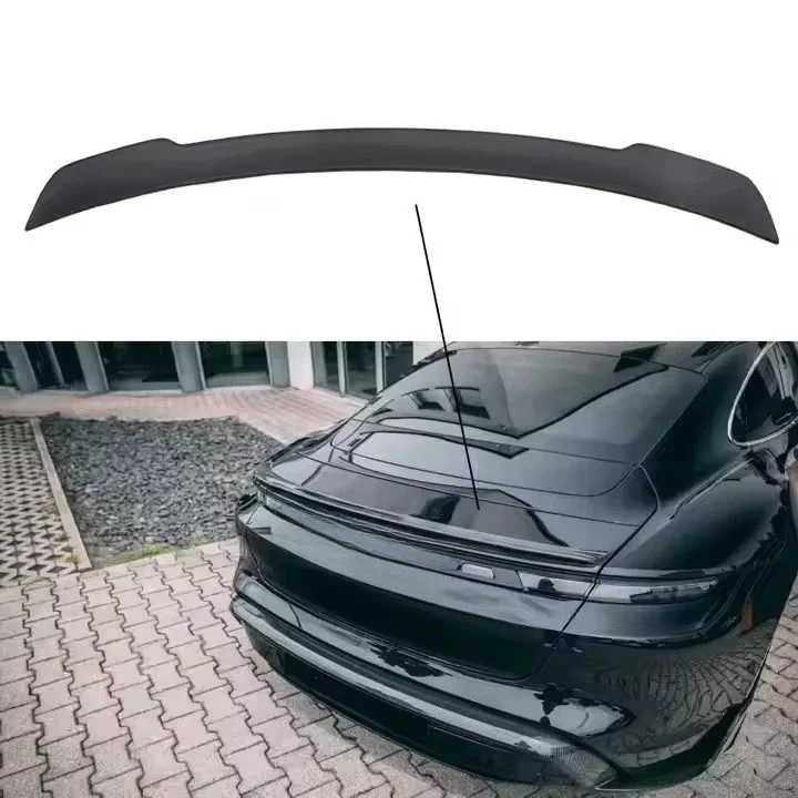 Auto Parts Body Kit Fiber Glass Rear Spoiler Fiber Glass Rear Wing Tail Spoiler for Taycan 2020 4