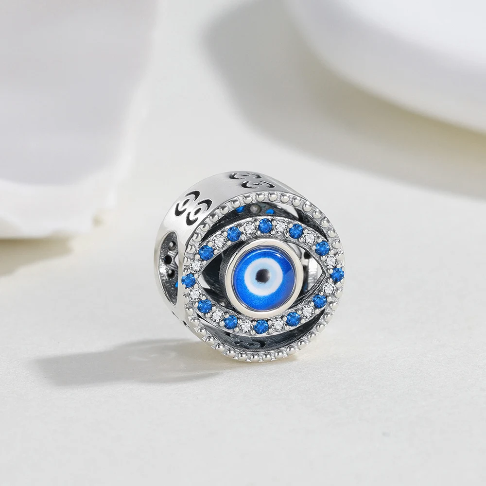2025 925 فضة سحر التركية الأزرق العين الخرز صالح سوار المرأة DIY بها بنفسك مجوهرات الحب الهدايا الساخنة اليومية