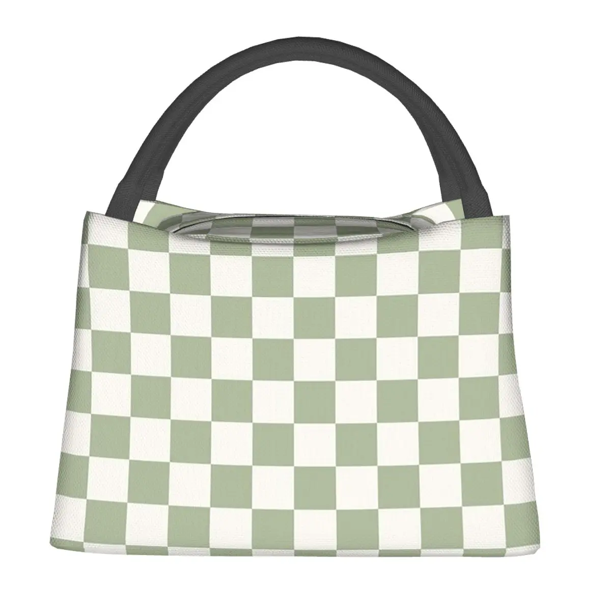 Checkerboard Mini Check Pattern Insulated Lunch Bag for Women Children Portable Food Boxes Thermal Lunch Box Tote