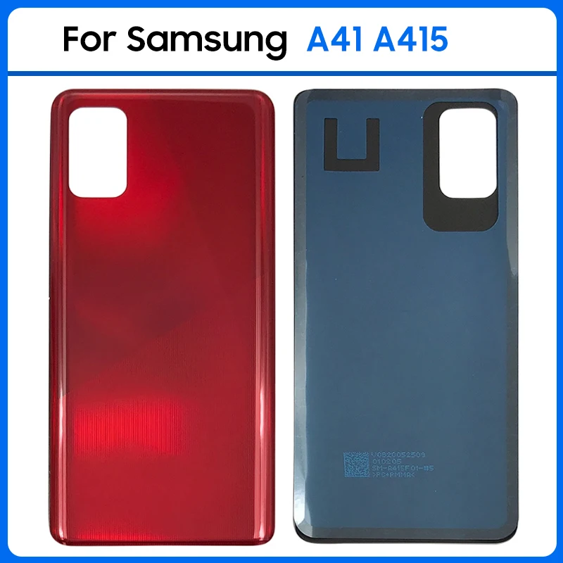 New For Samsung Galaxy A41 A415 SM-A415F/DSN Plastic Panel Battery Cover Back Door A41 Housing Case Sticker Replacement