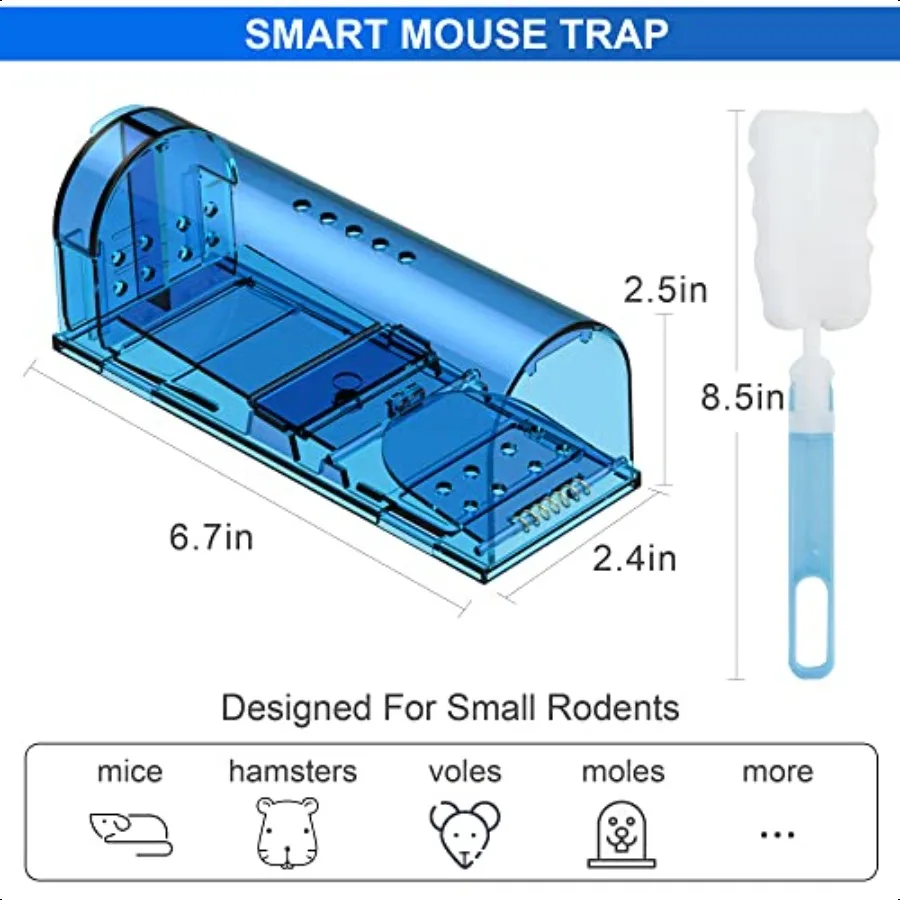 Humane Mouse Traps Catch Release Reusable Rat Traps Easy to Set and Safe for Family and Pets No Kill for Small Rodent Voles Ham