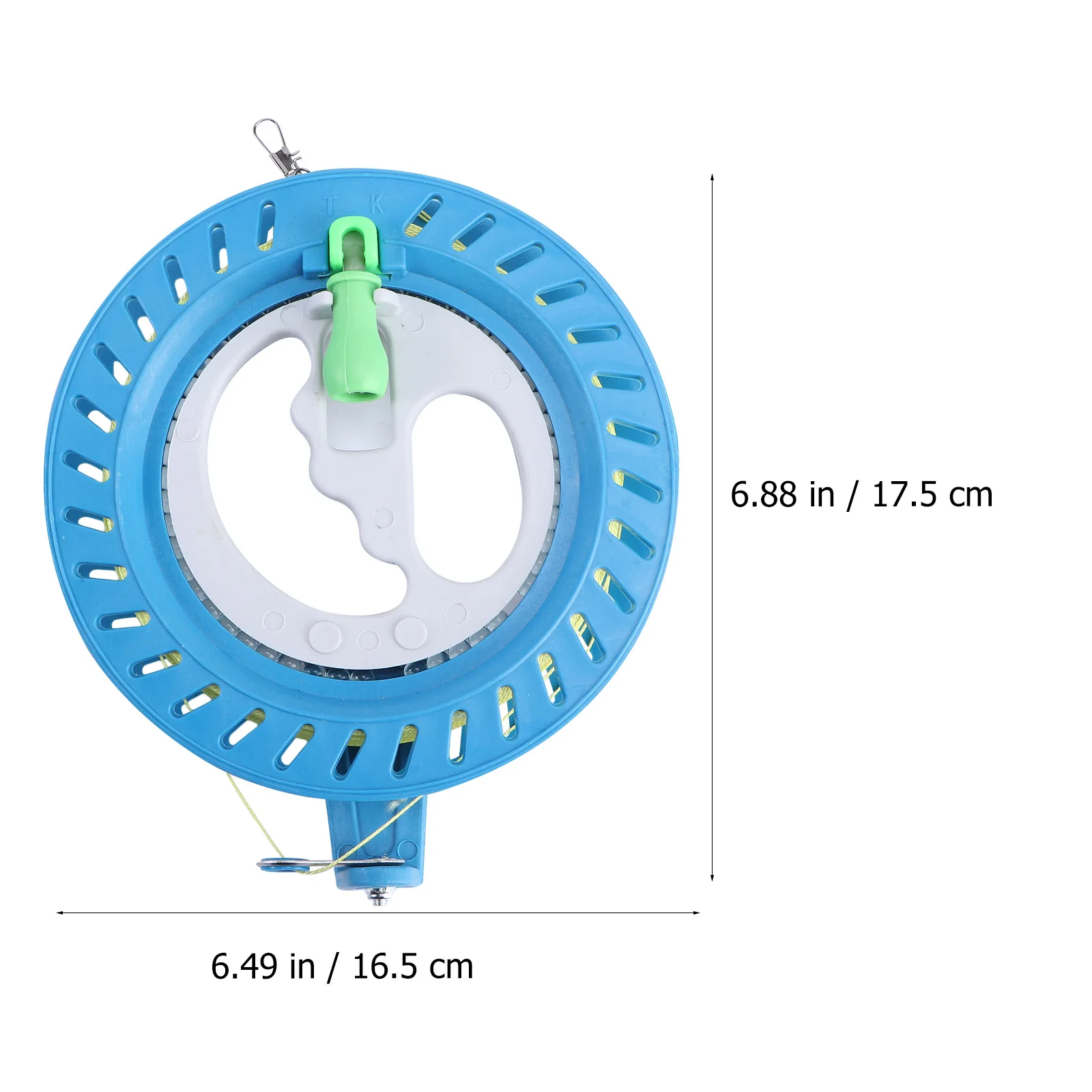 Carrete de línea de cometa con agarre manual para niños, rueda de plástico ABS de 15cm, línea de 150m bloqueable, bobinas suaves antirretroceso, juguete para diversión al aire libre, seguro, 2 uds.