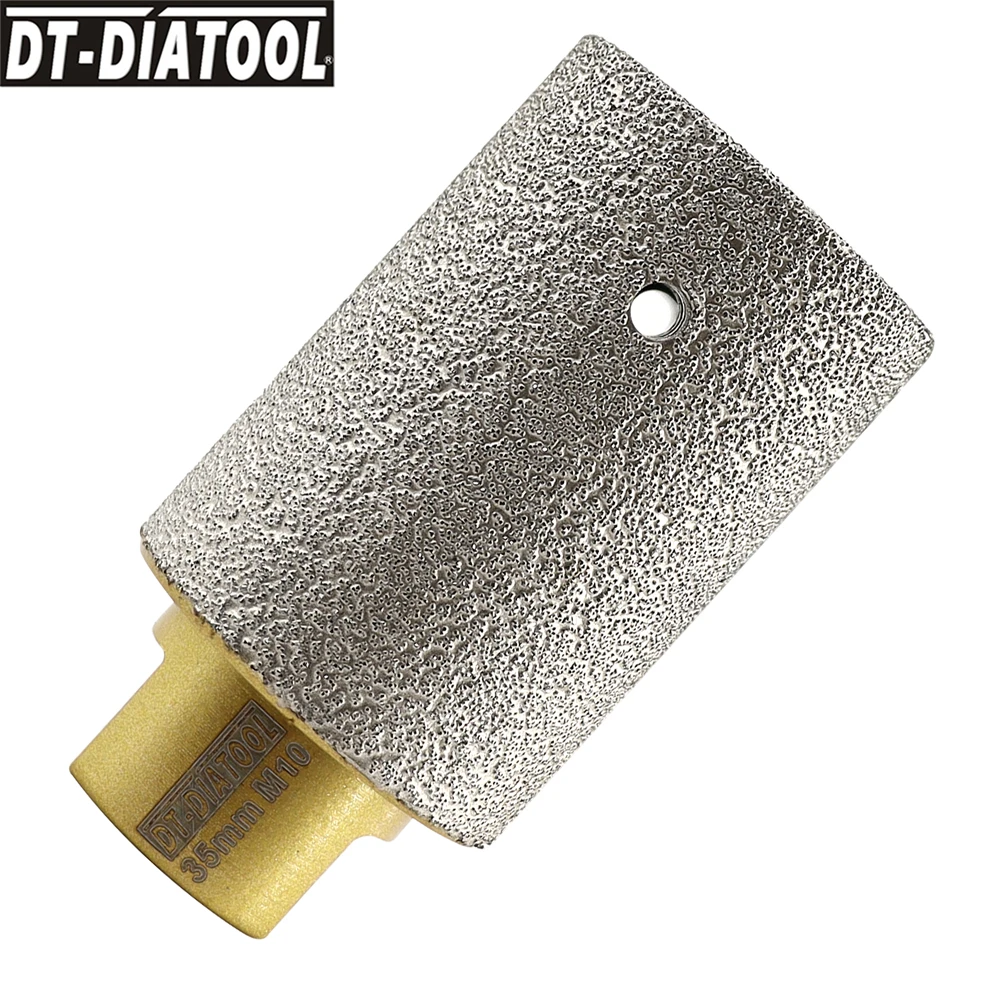 

DT-DIATOOL 1pc 35mm Milling Cutters M10 Thread For Porcelain Ceramic Marble Granite Diamond Finger Bits Grinding Existing Holes