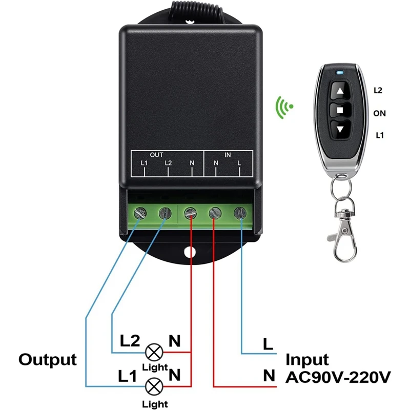 Relay Radio Frequency Switch Replacement AC100-240V 10A For Home Instruments, Water Pump, Lighting