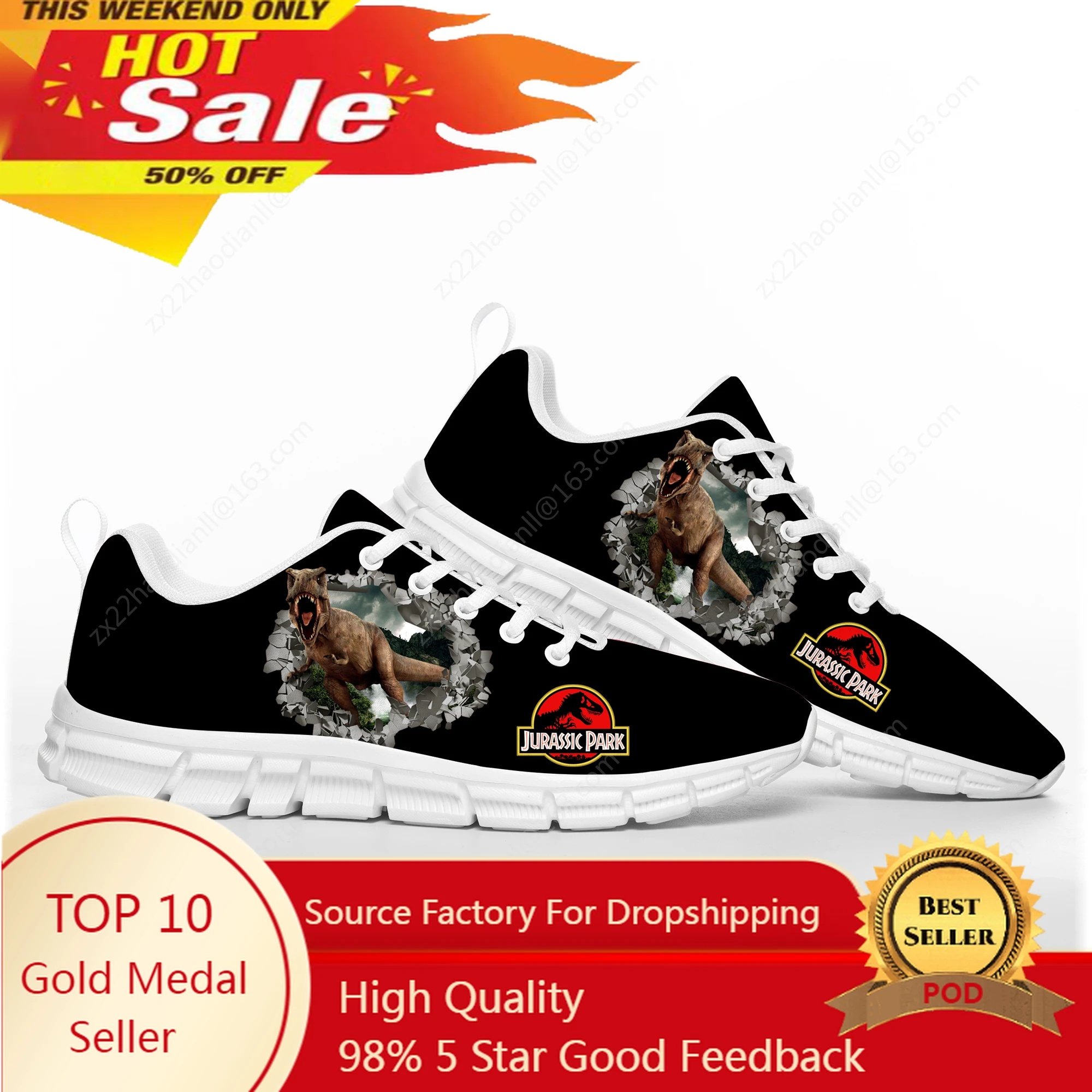 

Dinosaur World Cartoon Jurassic Park Sports Shoes Mens Womens Teenager Kids Children Sneakers Custom High Quality Couple Shoe