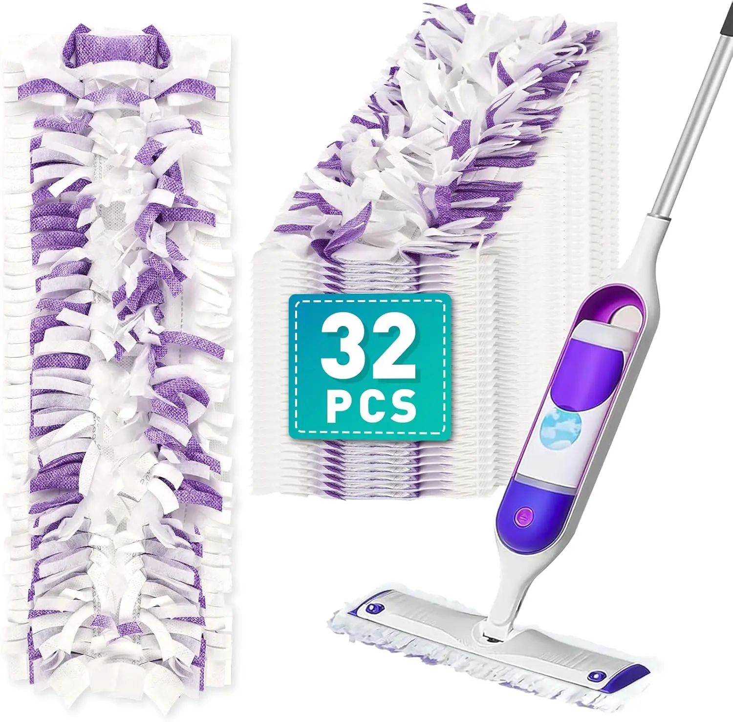 

5 сменных насадок для швабры PowerMop, одноразовые сменные подушечки для уборки, для различных поверхностей, включая деревянные полы