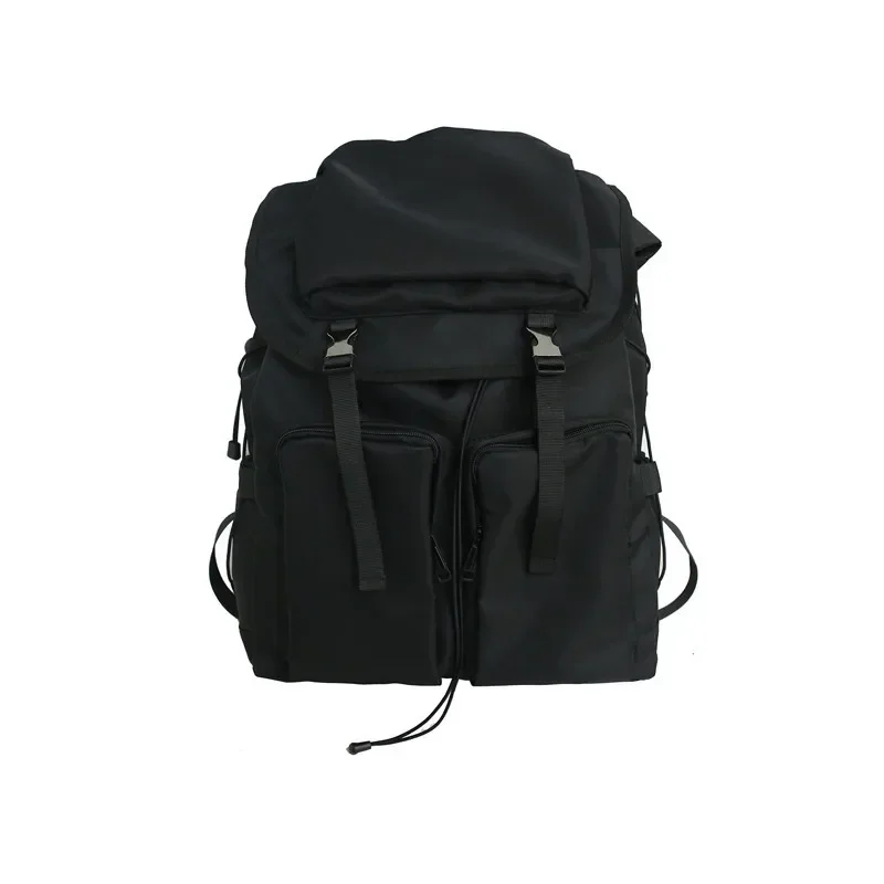 Unisex Casual Drawstring & Hasp Buckle Backpack – 15.6 Inch Laptop Bag for College, School & Daily Use