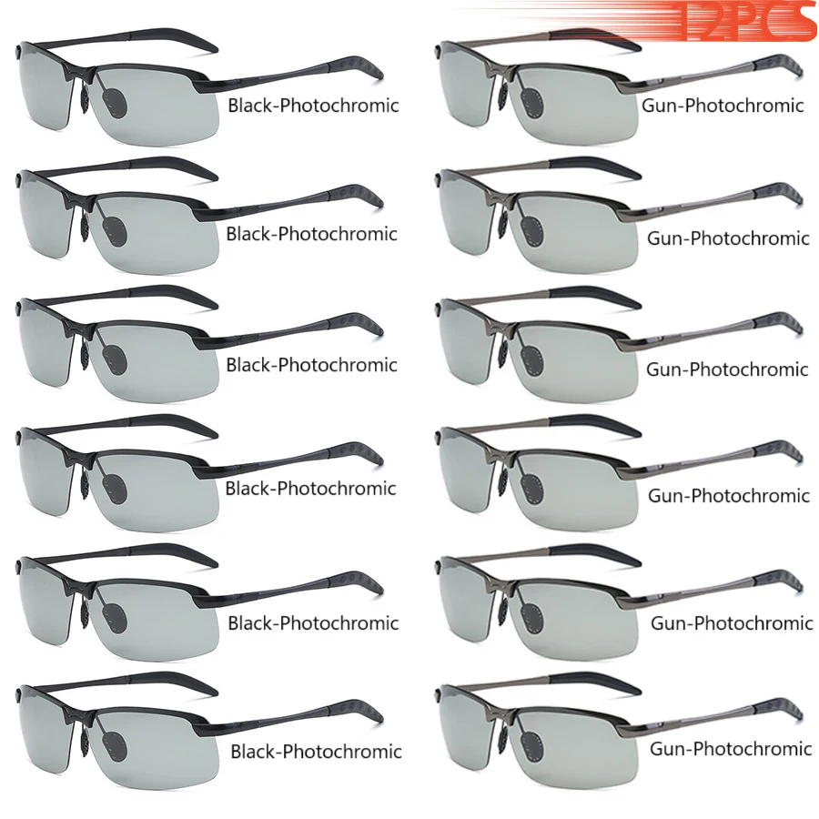 SNQP Männer Photochrome Polarisierte Sonnenbrille Fahren Angeln Chameleon Gläser Ändern Farbe Sonnenbrille Tag Nacht Vision UV400 Brillen 7