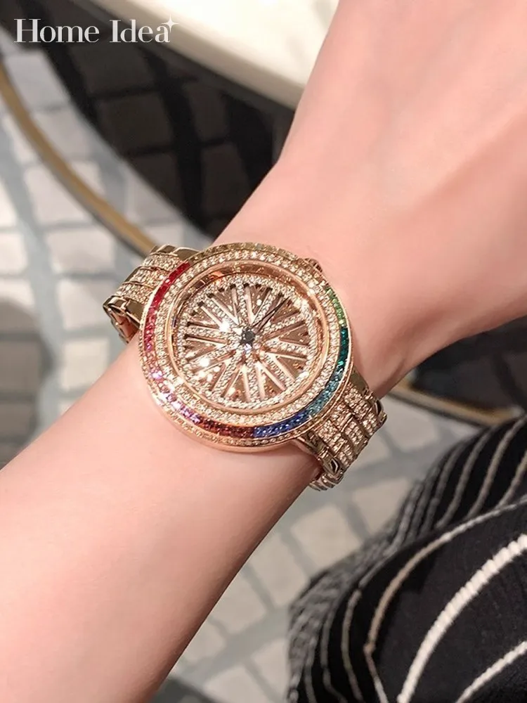 

Новые модные женские блестящие бриллианты, кварцевые часы с шипами, офисные женские банкетные ювелирные аксессуары, блестящие рабочие наручные часы