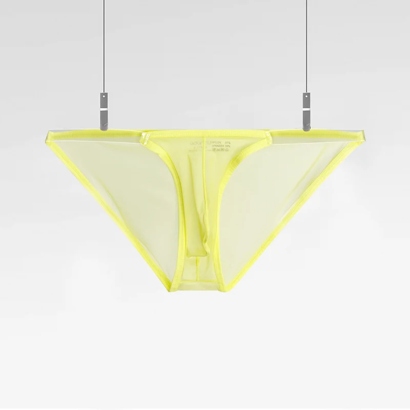 Мужское сексуальное мягкое нижнее белье, трусы с низкой талией, прозрачные сетчатые трусы 0,01, ультратонкие дышащие трусы из прозрачной сетчатой ткани