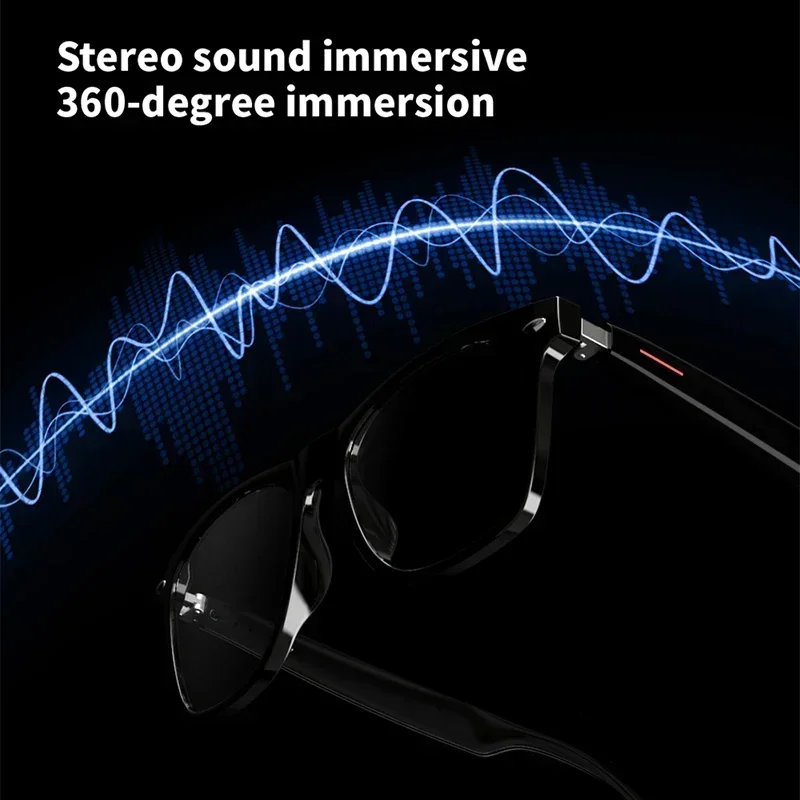 2024 Camera Smart Music Sunglasses Earphones Wireless Bluetooth Headset HIFI Sound Headphone Driving Glasses Hands-free Call