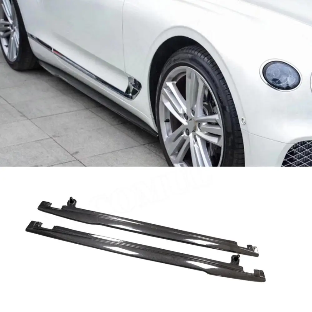 

VACOMUL Carbon Fiber Side Skirts for Bentley Continental GT W12 2018-2021 Extension Splitters Apron Lip Splitter Winglet