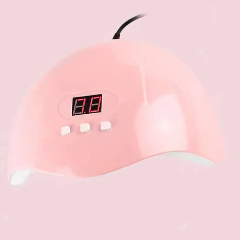 Lampada per unghie UV a doppia sorgente luminosa di grande spazio di vendita calda di alta qualità Lampada per unghie per macchina per fototerapia a LED rosa