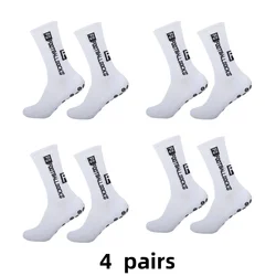 Grip Soccer Socks Anti Slip Non Slip Men's Athletic Socks for Football Basketball Sports, 4 Pairs