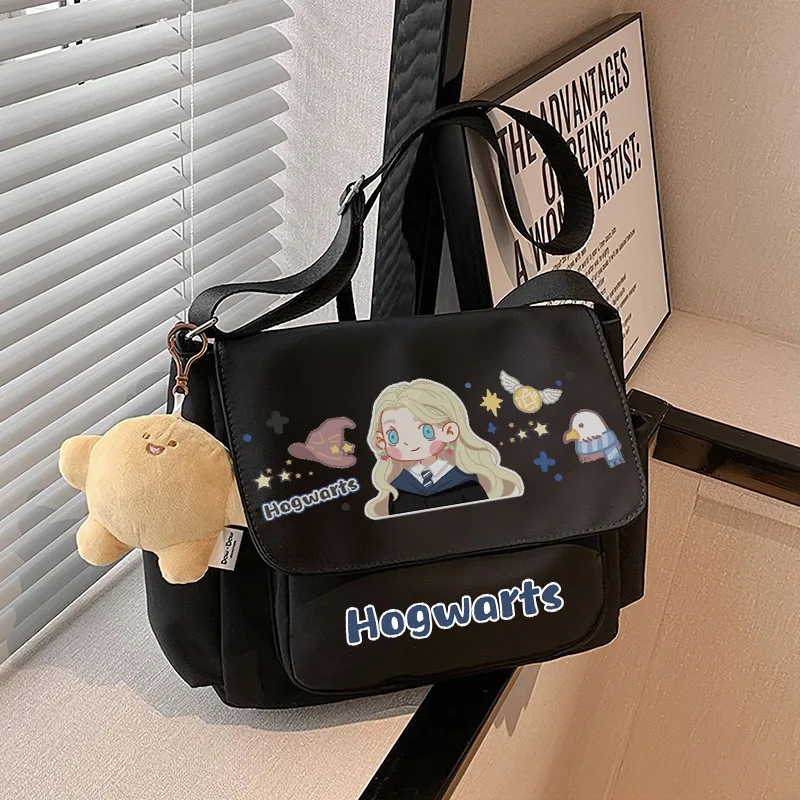 The Single Shoulder Bag Cartoon Anime Canvas Bag Student Tutoring Package Male And Female Students Crossbody Laptop Bag