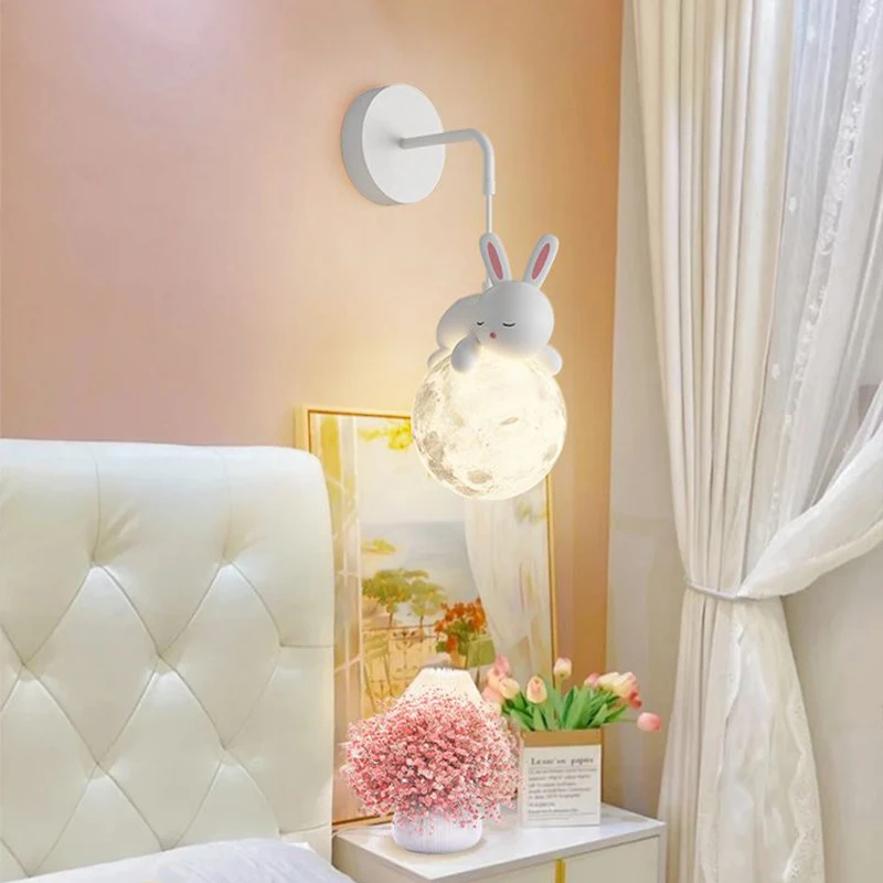 Modern Minimalist Restaurant Chandelier Cream-style Bar Counter Dining Table Light LED Three-headed Bunny And Panda Lamp