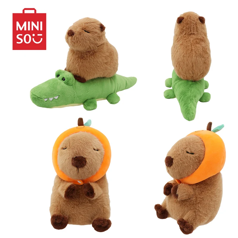 

Miniso Capybara Plush Doll Cute Anime Peripherals Cartoon Pillows Kawaii Cushions Soft Skin-Friendly Birthday Gifts for Friends