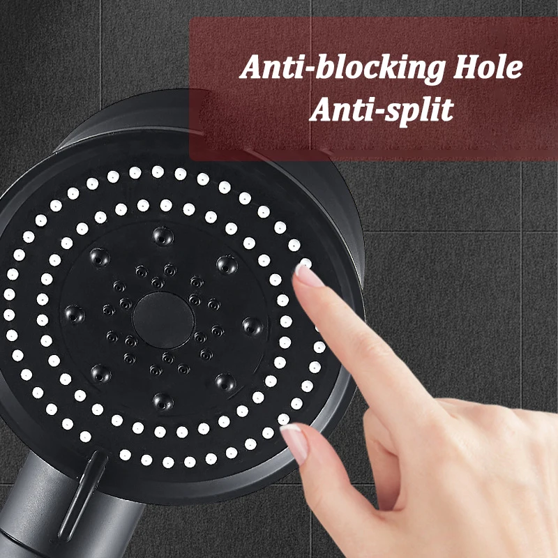 5 โหมดปรับ Turbocharged หัวฝักบัวน้ําแรงดันสูงห้องน้ําหัวฉีดสเปรย์ One-Key หยุดน้ําหัวฝักบัว