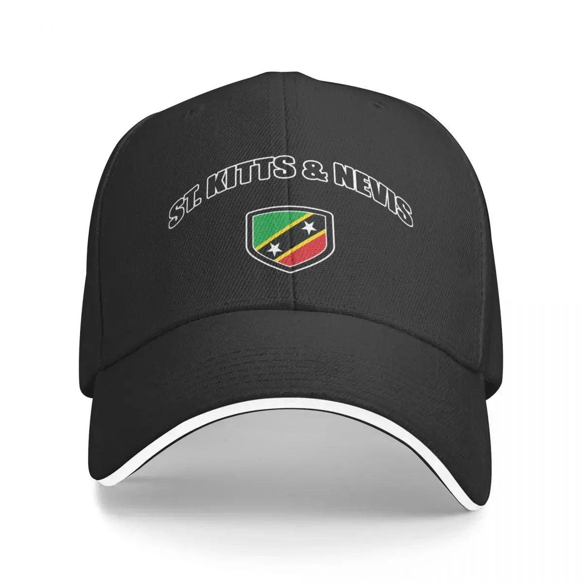 St Kitts and Nevis Sport With Patriotic Flag Shield Baseball Cap Fishing cap winter hats for men Elegant Women's Hats Men's