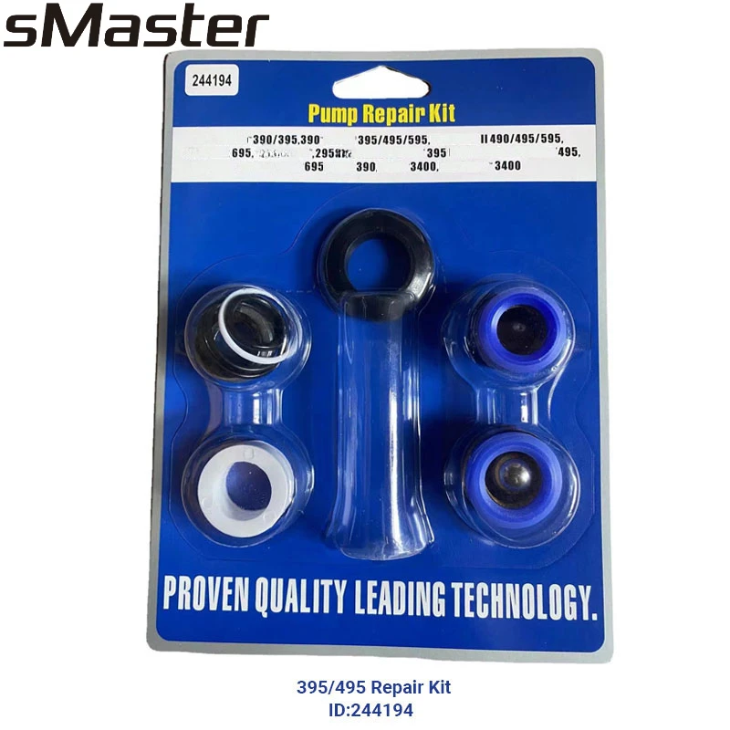 SMaster-Kit de reparación de bomba de mercado de accesorios, para pulverizador Gro 244194, pistola Spay 244194, 390, 395, 490, 495, 595