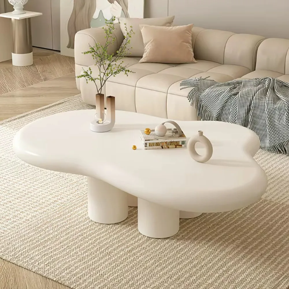 

47.24'' Nordic Curved Coffee Table Irregular Household Table Fantastic Furniture