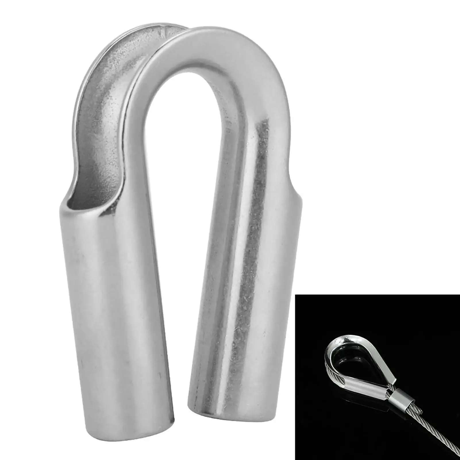 Stainless Steel for winch Rope Thimble Tube 6-24mm for Durable Wire Cable & Rope - Heavy-Duty Accessories