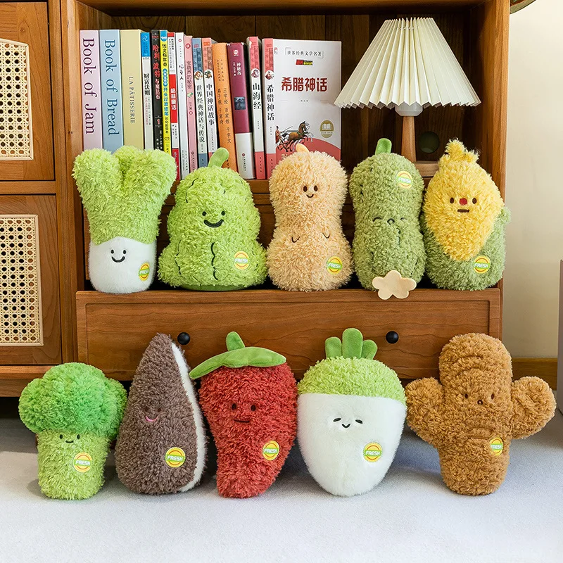 

2026 New Cute Vegetable & Fruit Plush Toys, Kawaii Stuffed Dolls For Kids, Soft Cuddle Pillow, Creative Desk Decor, Ideal Birthd
