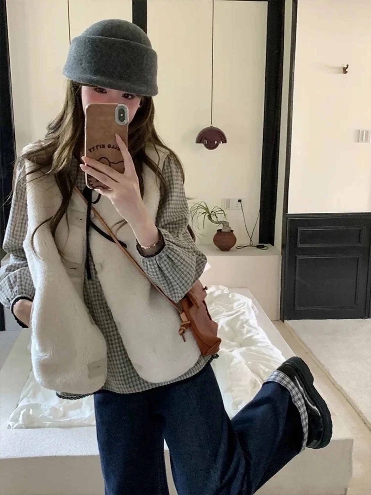 

Korean Sle Casual Thiened Vest Coat Women's Autumn Winter Gentle Wind Versatile Outerwear Loose Sweater Open Cardigan