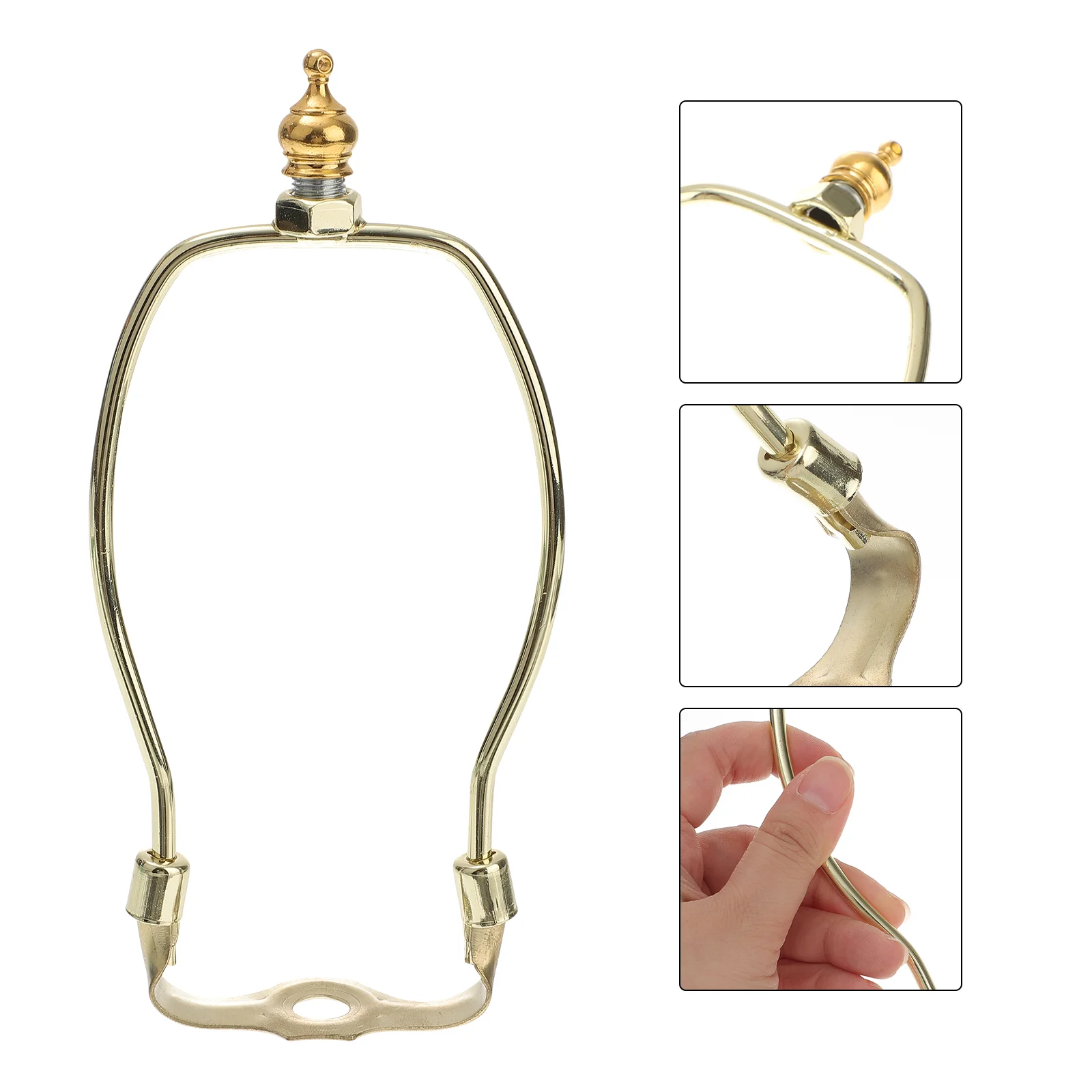 

6 Inches Electroplate Stoving Varnish Horn Frame Lamp Harp Holder Lampshade Bracket Lighting Accessories for Table Floor Lamps F