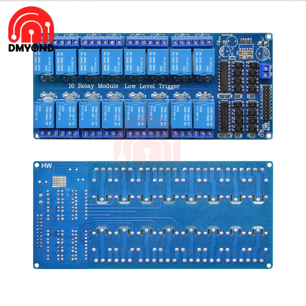 DC 5V 16 Channel Relay Module For arduino ARM PIC AVR DSP Electronic Relay optocoupler LM2576 Interface Power Relays