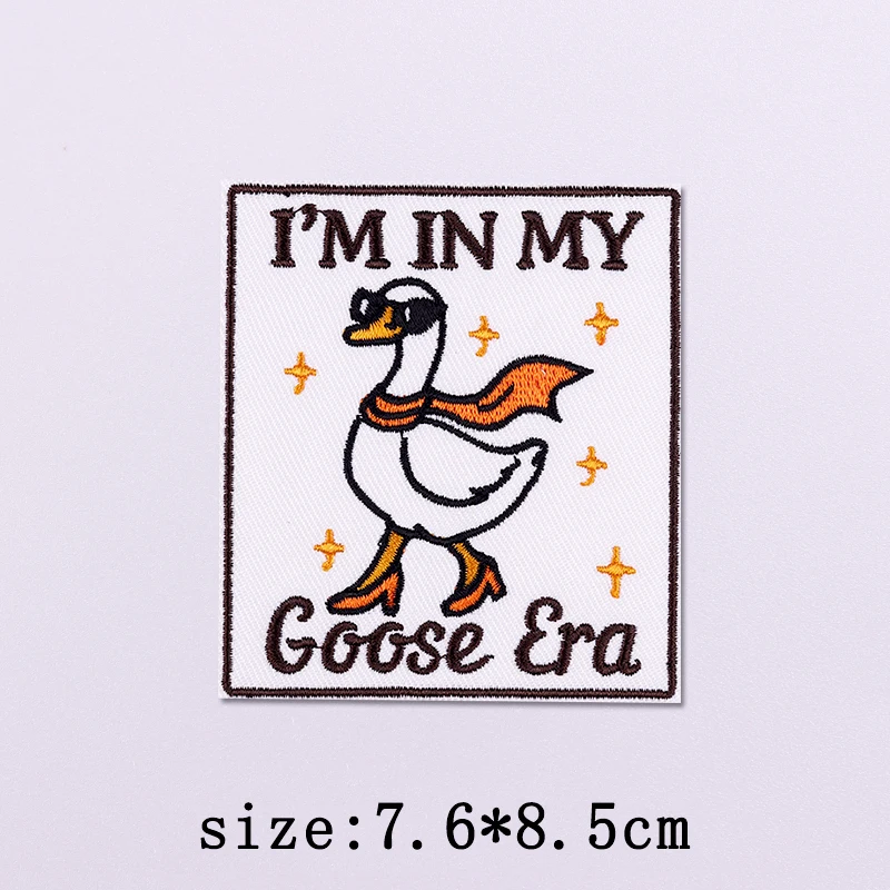 Kleine gelbe Ente Stickerei Patches für Kleidung Hip Hop Tier Patch Eisen auf Patches auf Kleidung schmelzbaren Patch Aufkleber Abzeichen