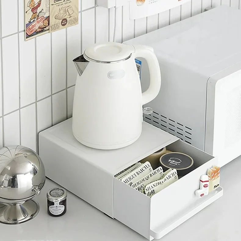 

Подходит для кухонного кофейника, подставки для чайника с выдвижным ящиком, можно раздеть в отделения для хранения чайных пакетиков, кованая чашка для воды ИК