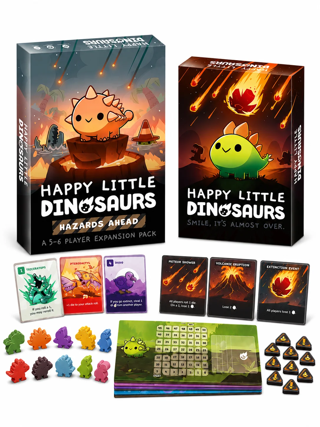 Happy Little Dinosaurs Base Game & Expansion Bundle Family Card Strategy Party Game for 2-6 Players English