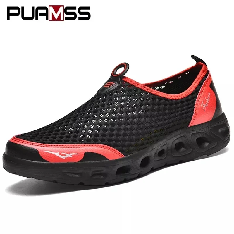 2023 Men Aqua Shoes Outdoor Breathable Beach Shoes Lightweight Quick-drying Wading Shoes Sport Water Camping Sneakers Shoes