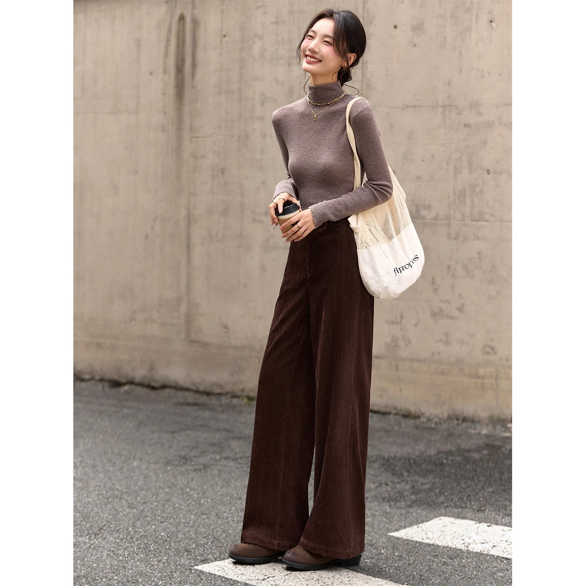 กางเกงลำลอง VIMLY สำหรับผู้หญิง ฤดูหนาว 2025 ดีไซน์เรียบง่าย เนื้อผ้ากำมะหยี่ สวมใส่สบาย ทรงหลวม ใส่ได้หลากหลายโอกาส เสื้อผ้าผู้หญิง รุ่น A3781