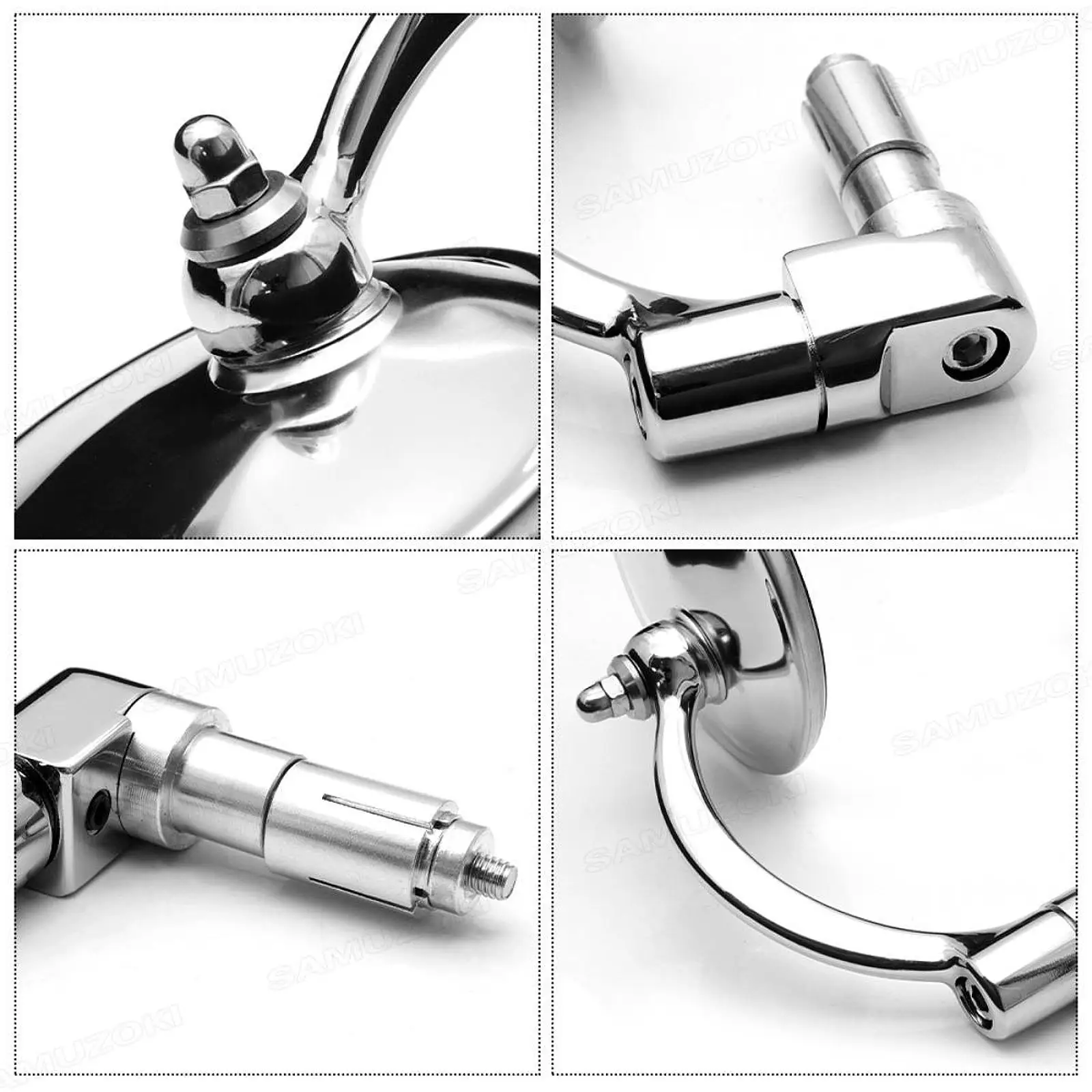 

2Pcs Motorcycle Mirror Replacement Simple Installation Attachment Accessory