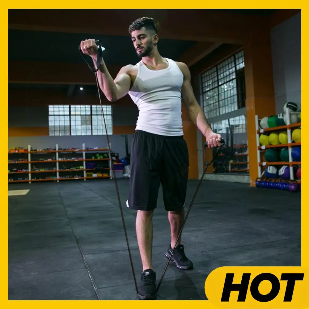 

Эластичные ленты с ручками для фитнеса, йоги, тренировки мышц, коррекции фигуры и физиотерапии