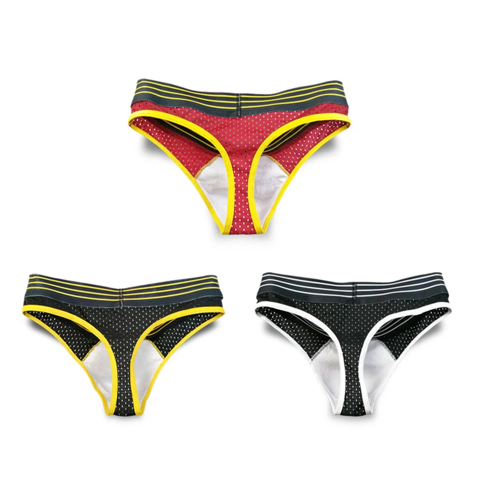 Sous-vêtement taille basse respirant pour homme, culotte élastique, slip string, culotte ultra-mince, troncs sexy, grosses poudres