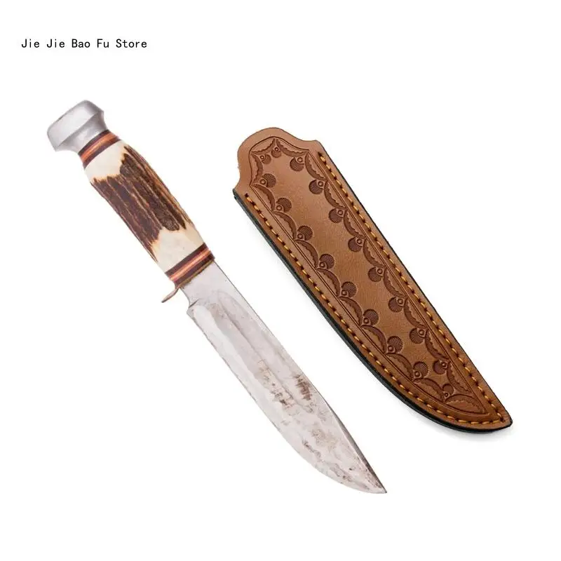 E8BD Fondine per coltelli in pelle Portacoltelli dritto Strumento per guaina da trasporto per esterni Facile da usare