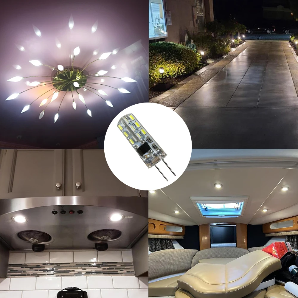 2W Mini G4 Led Siliconen Lamp 3014smd 12V 220V Led Gloeilamp 3000-6000K Cool/Neutraal/Warm Wit Led Lamp Voor Huis Kroonluchter