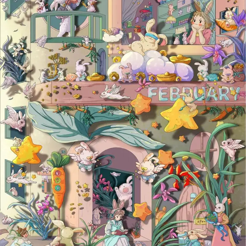 بطاقة عاشق 3 قطع [سلسلة زودياك] ملصقات المناظر الطبيعية الكبيرة النمر هدير ستار الرمال مدينة أرنب السكن ستار نهر جدار القرطاسية